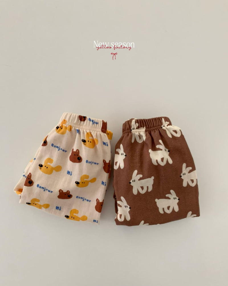 Yellow Factory - Korean Children Fashion - #littlefashionista - Cute Graphic Pants - 6