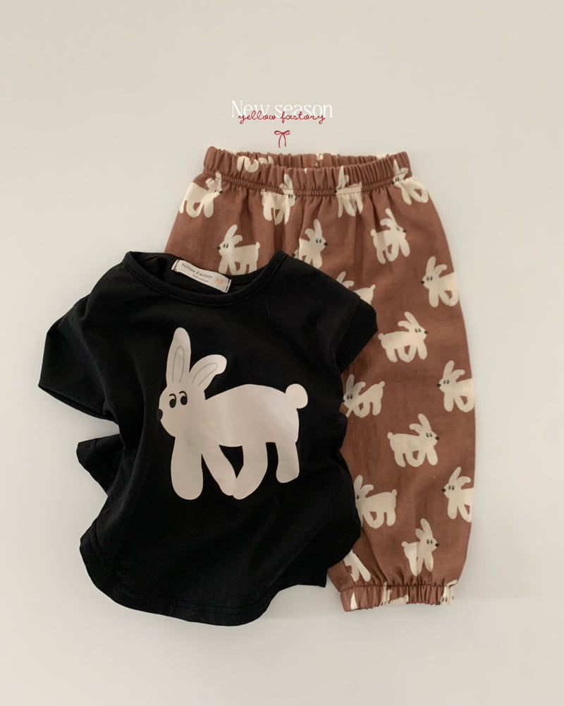 Yellow Factory - Korean Children Fashion - #minifashionista - Cute Graphic Pants - 8