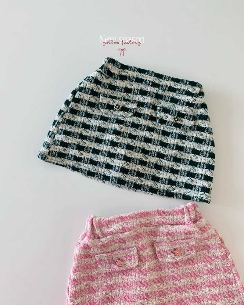 Yellow Factory - Korean Children Fashion - #stylishchildhood - Bloom Pocket Tweed Skirt - 5