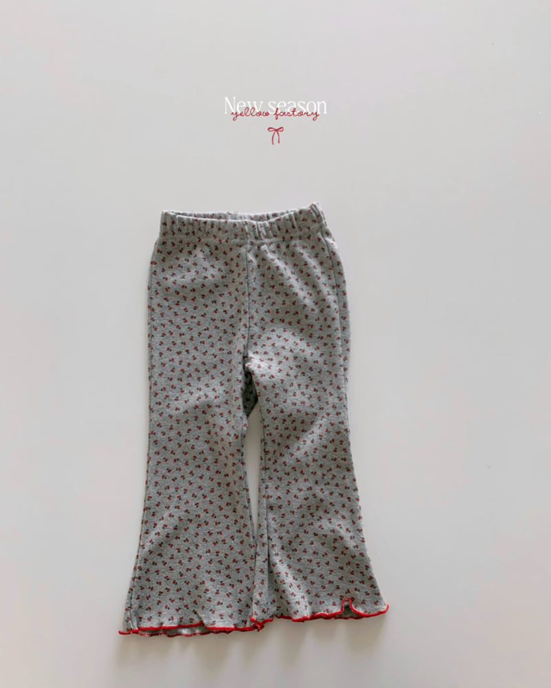 Yellow Factory - Korean Children Fashion - #toddlerclothing - Cherry Bootcut Pants - 10