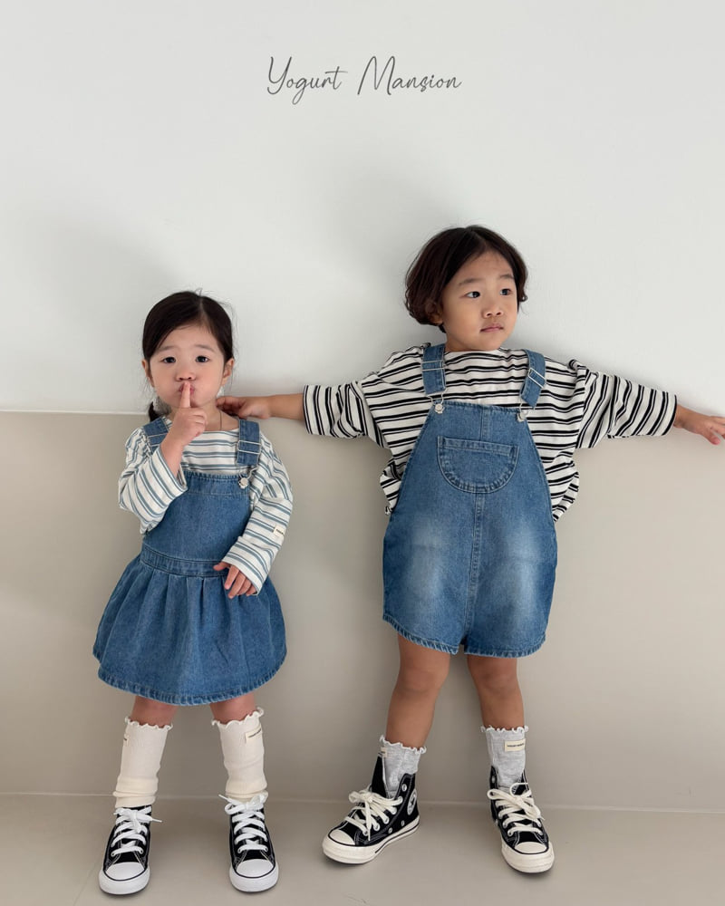 Yogurt Mansion - Korean Children Fashion - #Kfashion4kids - Denim One-piece - 11