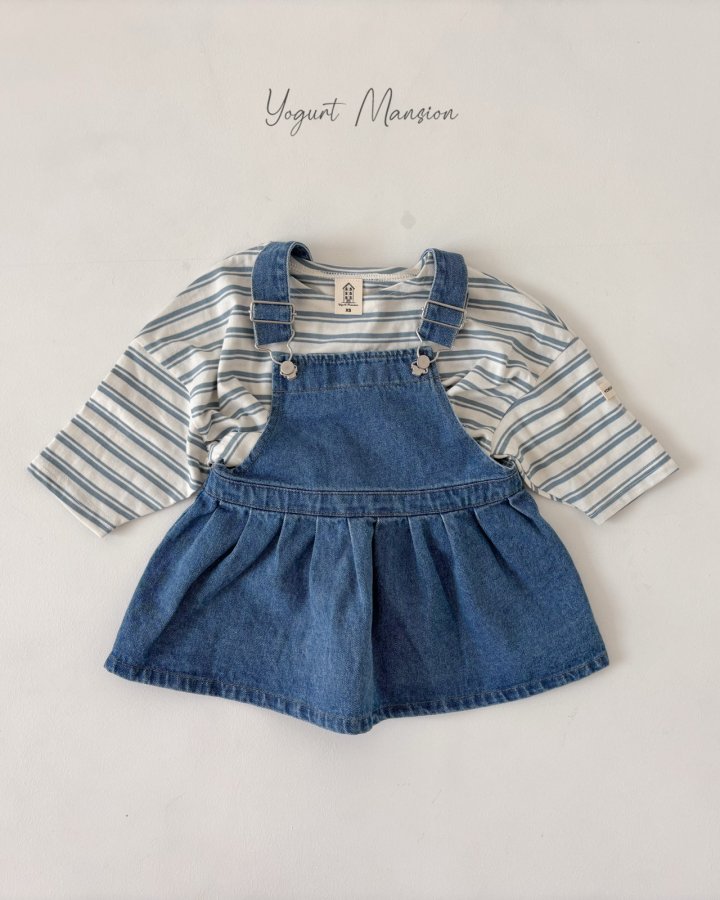 Yogurt Mansion - Korean Children Fashion - #childofig - Denim One-piece - 3