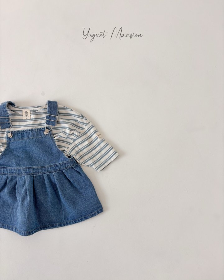 Yogurt Mansion - Korean Children Fashion - #childofig - Denim One-piece - 4