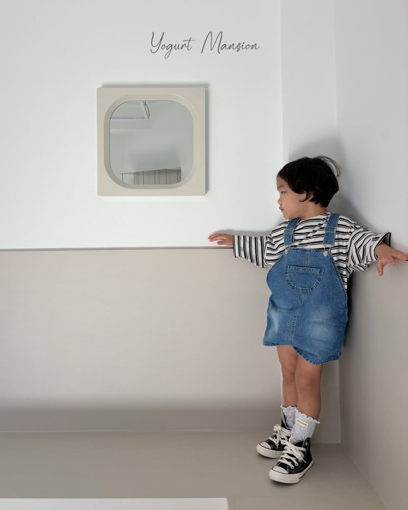 Yogurt Mansion - Korean Children Fashion - #fashionkids - Denim Suspender Pants - 9