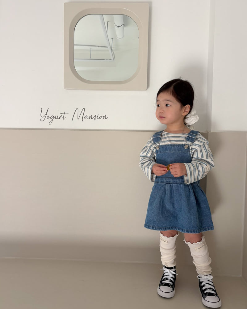 Yogurt Mansion - Korean Children Fashion - #fashionkids - Denim One-piece - 7