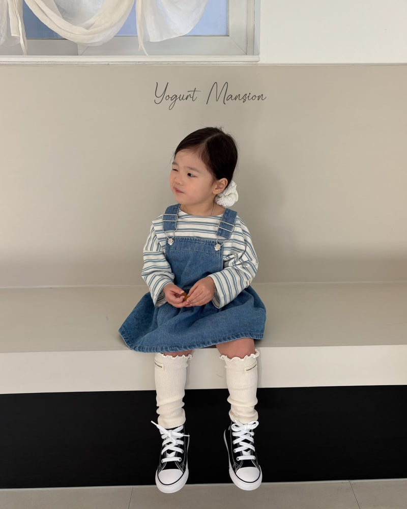 Yogurt Mansion - Korean Children Fashion - #kidsshorts - Denim One-piece - 8