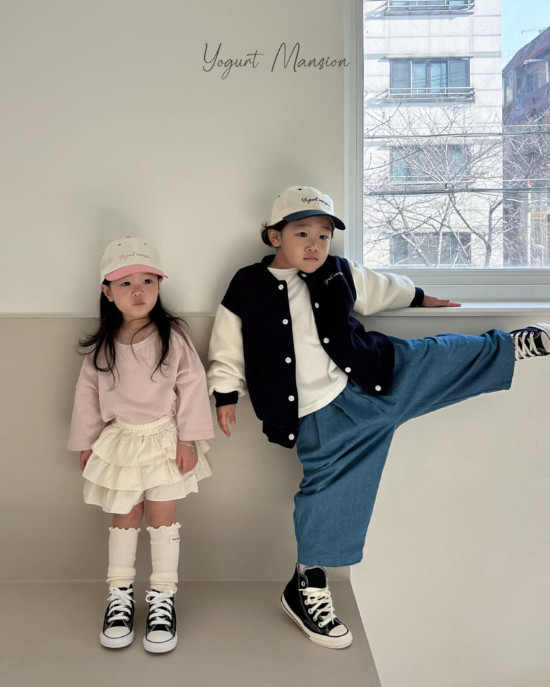 Yogurt Mansion - Korean Children Fashion - #kidsshorts - Yogurt Baseball Jumper - 11