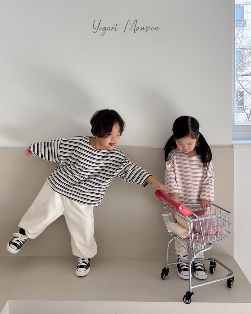 Yogurt Mansion - Korean Children Fashion - #kidzfashiontrend - Yogurt Stripe Tee - 9