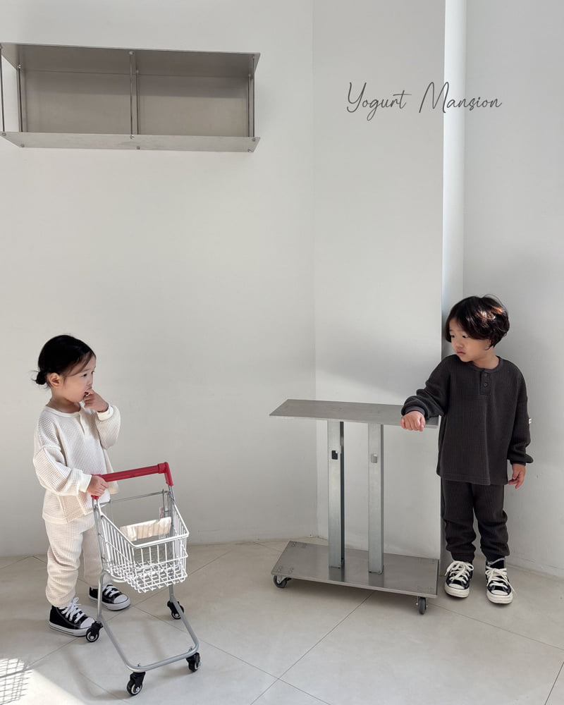 Yogurt Mansion - Korean Children Fashion - #littlefashionista - Waffle Pants - 8