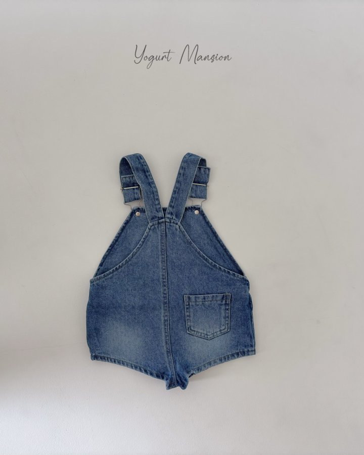 Yogurt Mansion - Korean Children Fashion - #toddlerclothing - Denim Suspender Pants - 3