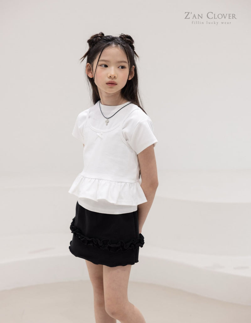 Zan Clover - Korean Children Fashion - #Kfashion4kids - Frill Sweat Skirt - 11