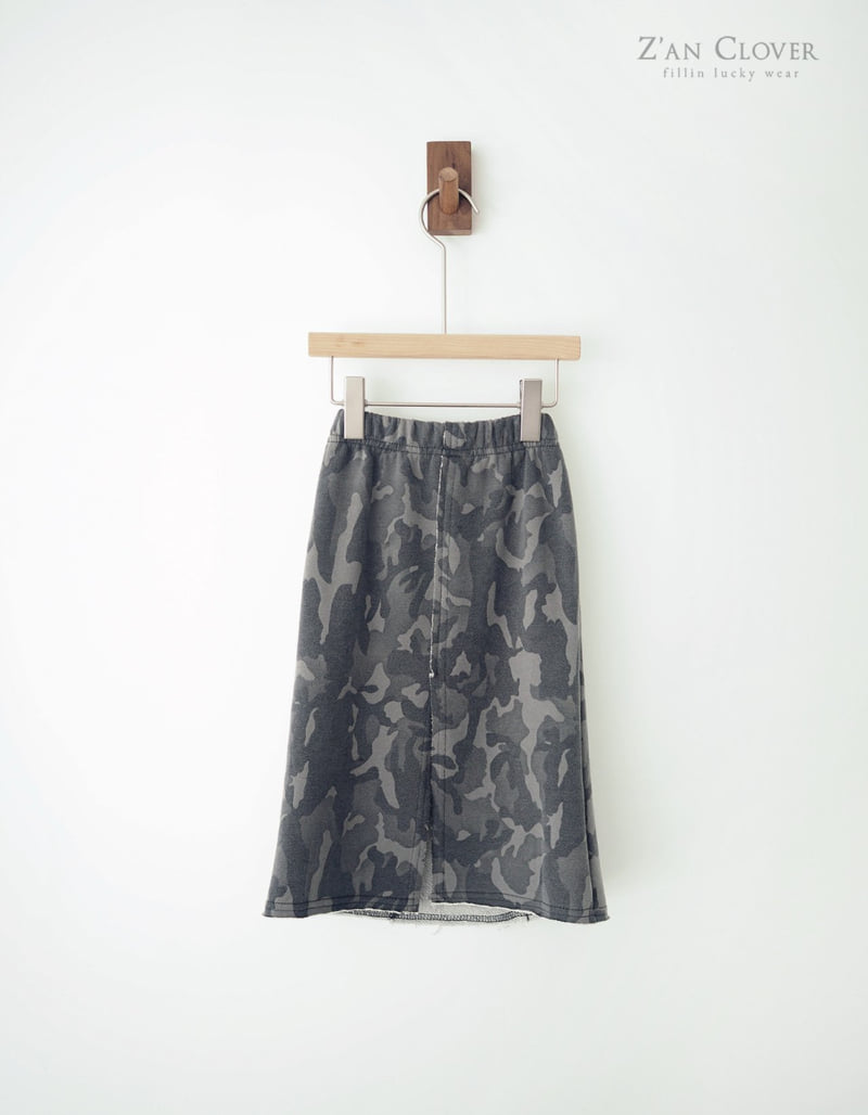 Zan Clover - Korean Children Fashion - #childofig - Camo Long Skirt - 7