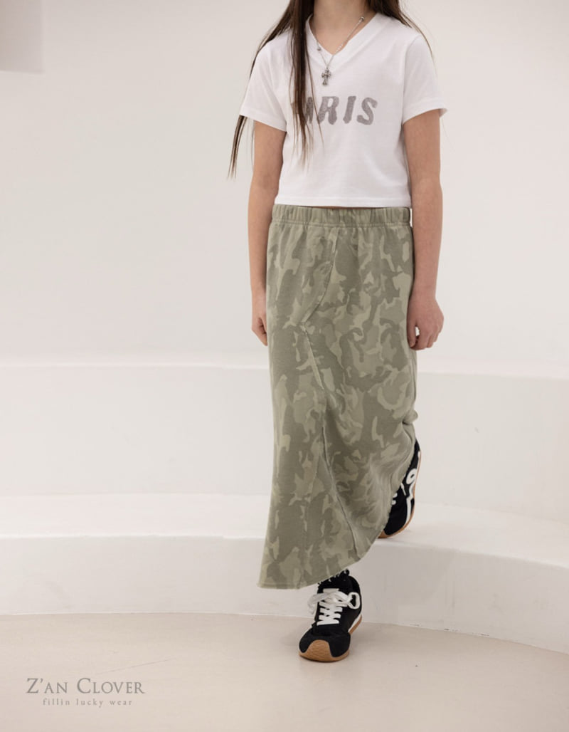 Zan Clover - Korean Children Fashion - #childrensboutique - Camo Long Skirt - 9