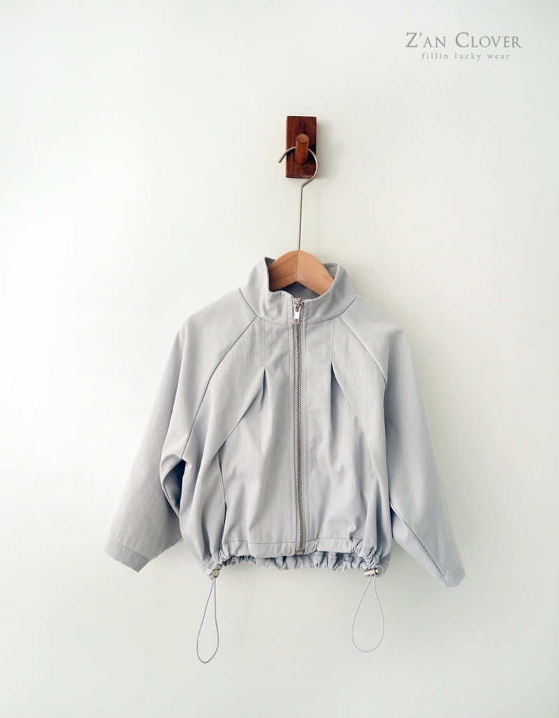 Zan Clover - Korean Children Fashion - #childrensboutique - Balloon Fit String Zip-Up (Kids) - 3