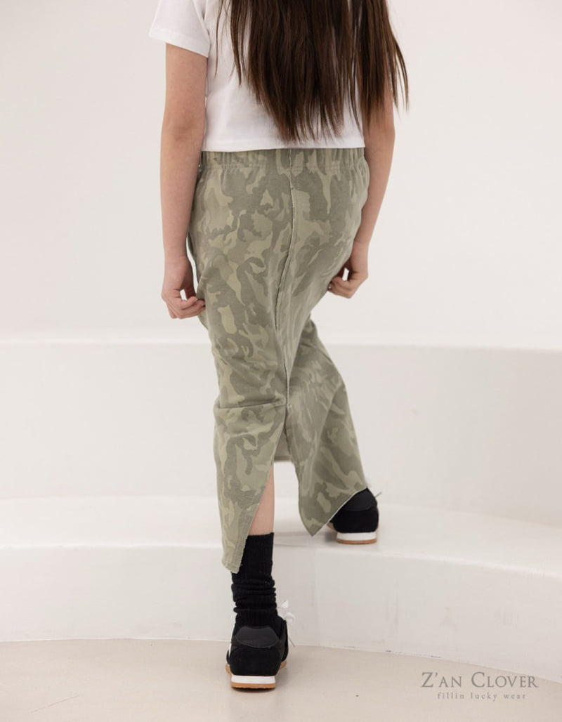 Zan Clover - Korean Children Fashion - #designkidswear - Camo Long Skirt - 10