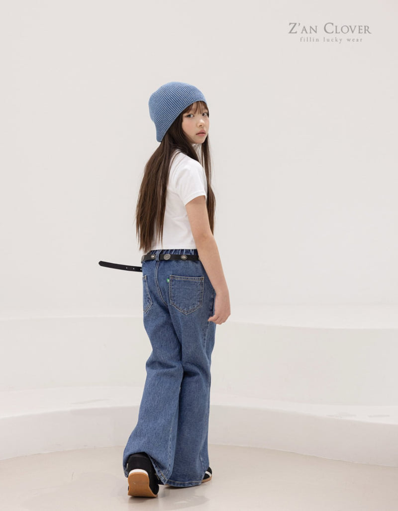 Zan Clover - Korean Children Fashion - #designkidswear - Denim Flare Pants - 8