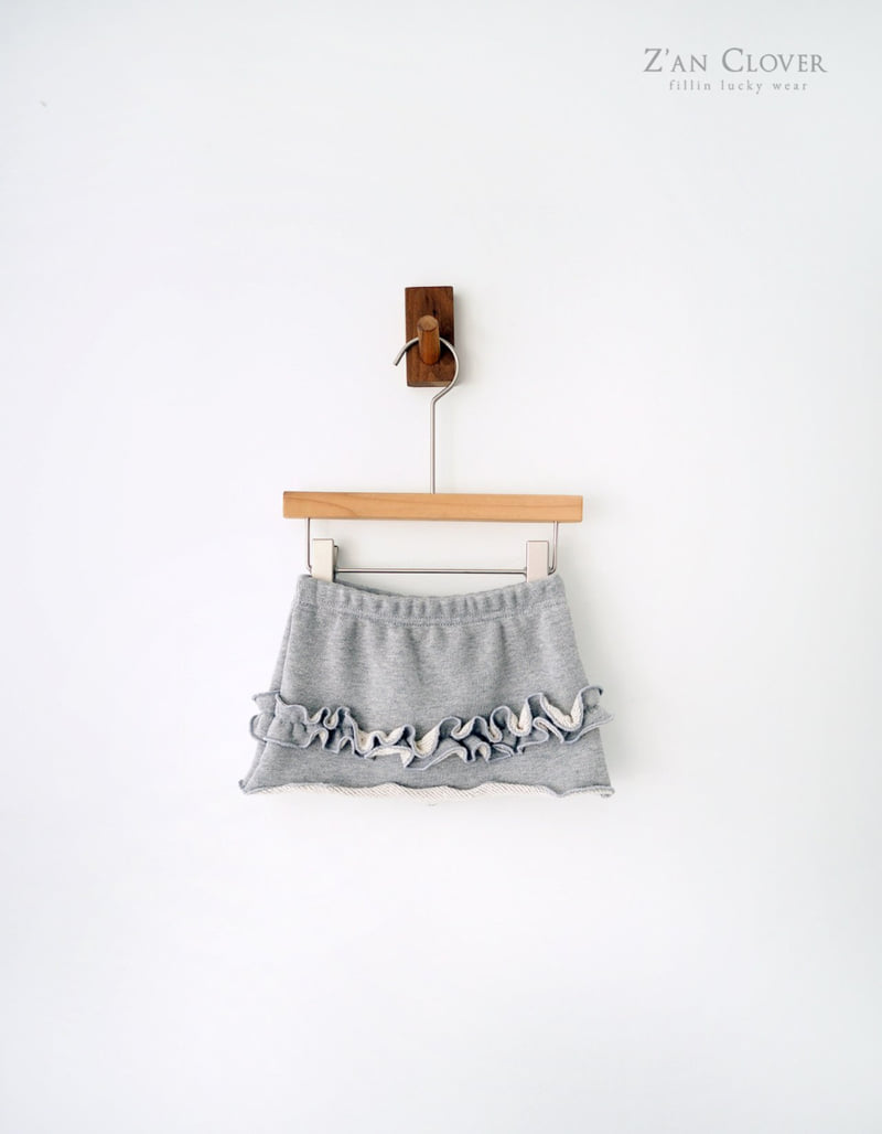 Zan Clover - Korean Children Fashion - #designkidswear - Frill Sweat Skirt - 5