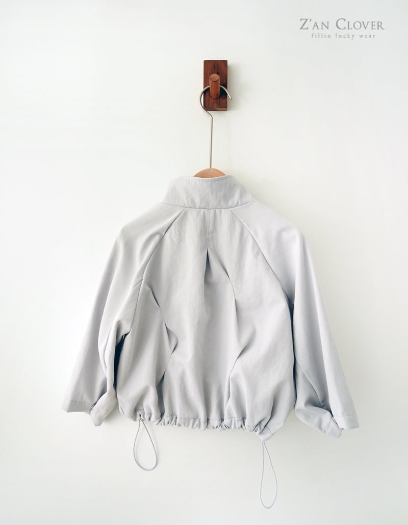 Zan Clover - Korean Children Fashion - #designkidswear - Balloon Fit String Zip-Up (Junior) - 4