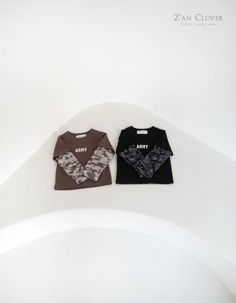 Zan Clover - Korean Children Fashion - #discoveringself - Army Layered Tee - 3
