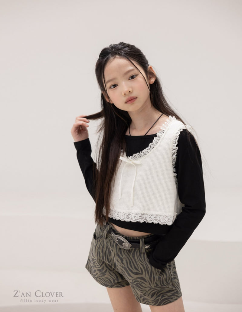 Zan Clover - Korean Children Fashion - #kidsshorts - Crop Bustier - 12