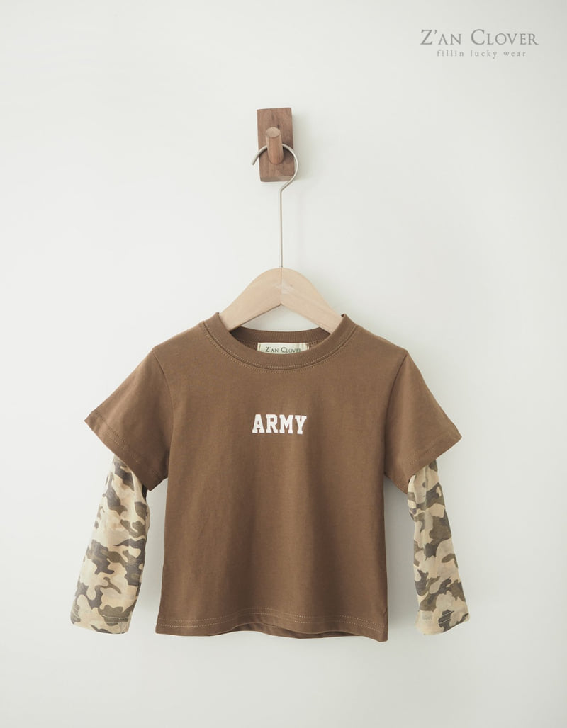 Zan Clover - Korean Children Fashion - #kidsstore - Army Layered Tee - 6