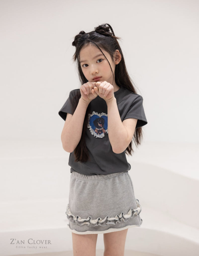 Zan Clover - Korean Children Fashion - #kidzfashiontrend - Frill Sweat Skirt - 10