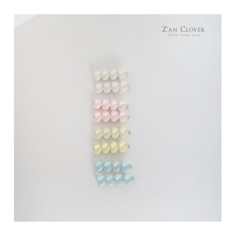 Zan Clover - Korean Children Fashion - #littlefashionista - Glossy Heart Hair Claw