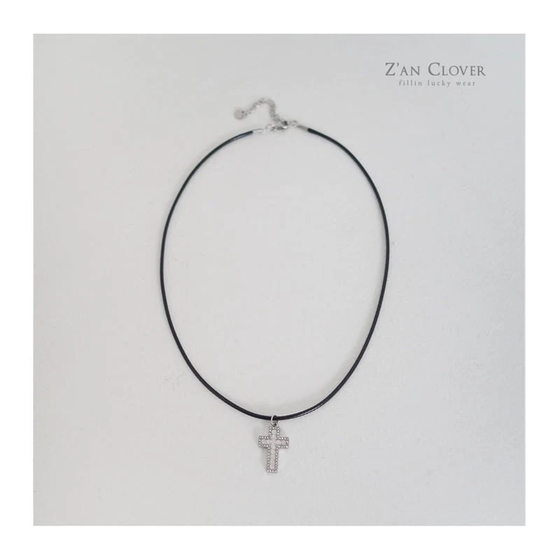 Zan Clover - Korean Children Fashion - #magicofchildhood - Cubic Cross Necklace