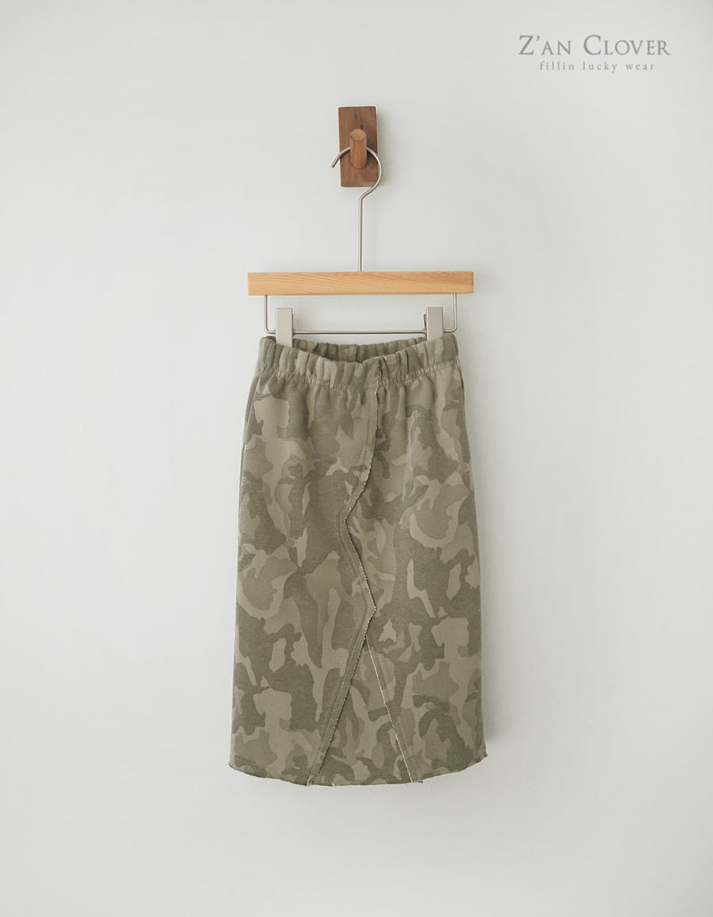 Zan Clover - Korean Children Fashion - #littlefashionista - Camo Long Skirt - 4