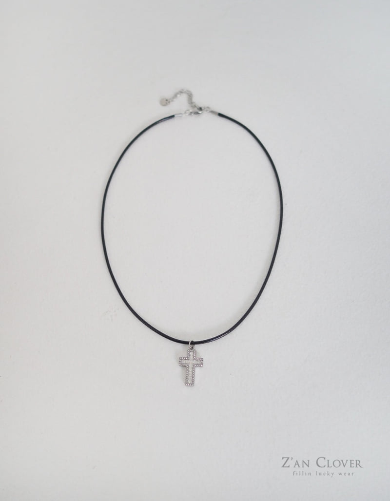 Zan Clover - Korean Children Fashion - #minifashionista - Cubic Cross Necklace - 2