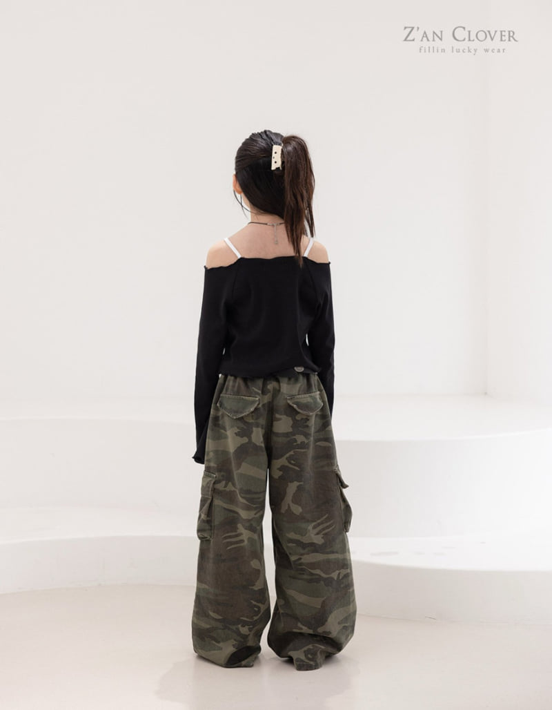 Zan Clover - Korean Children Fashion - #minifashionista - Wide Cargo Pants - 7