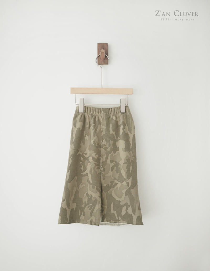 Zan Clover - Korean Children Fashion - #minifashionista - Camo Long Skirt - 5