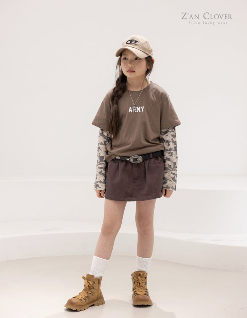 Zan Clover - Korean Children Fashion - #minifashionista - Army Layered Tee - 11