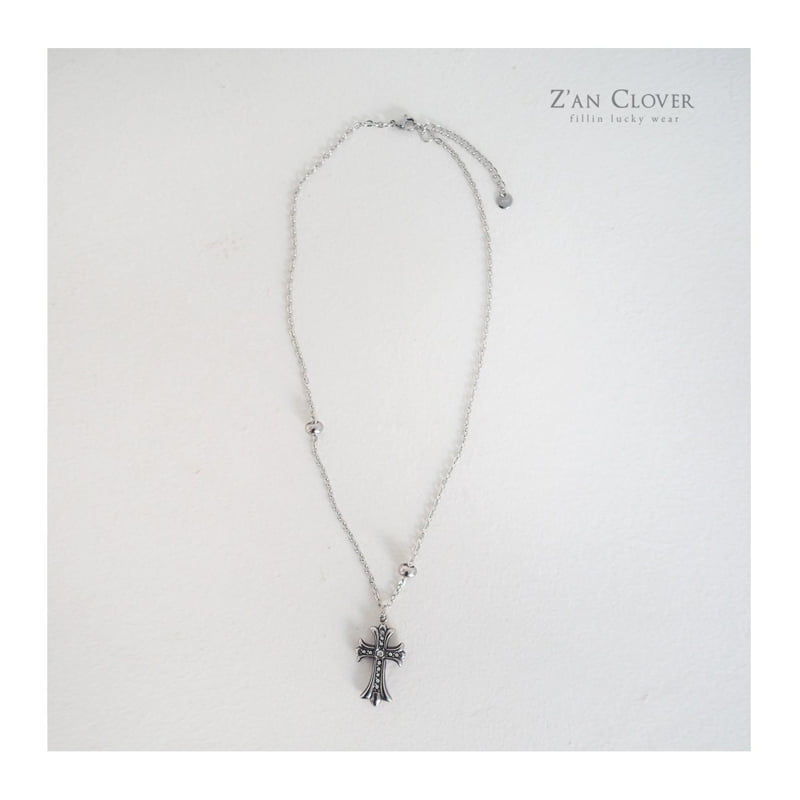 Zan Clover - Korean Children Fashion - #prettylittlegirls - Reversible Cross Necklace