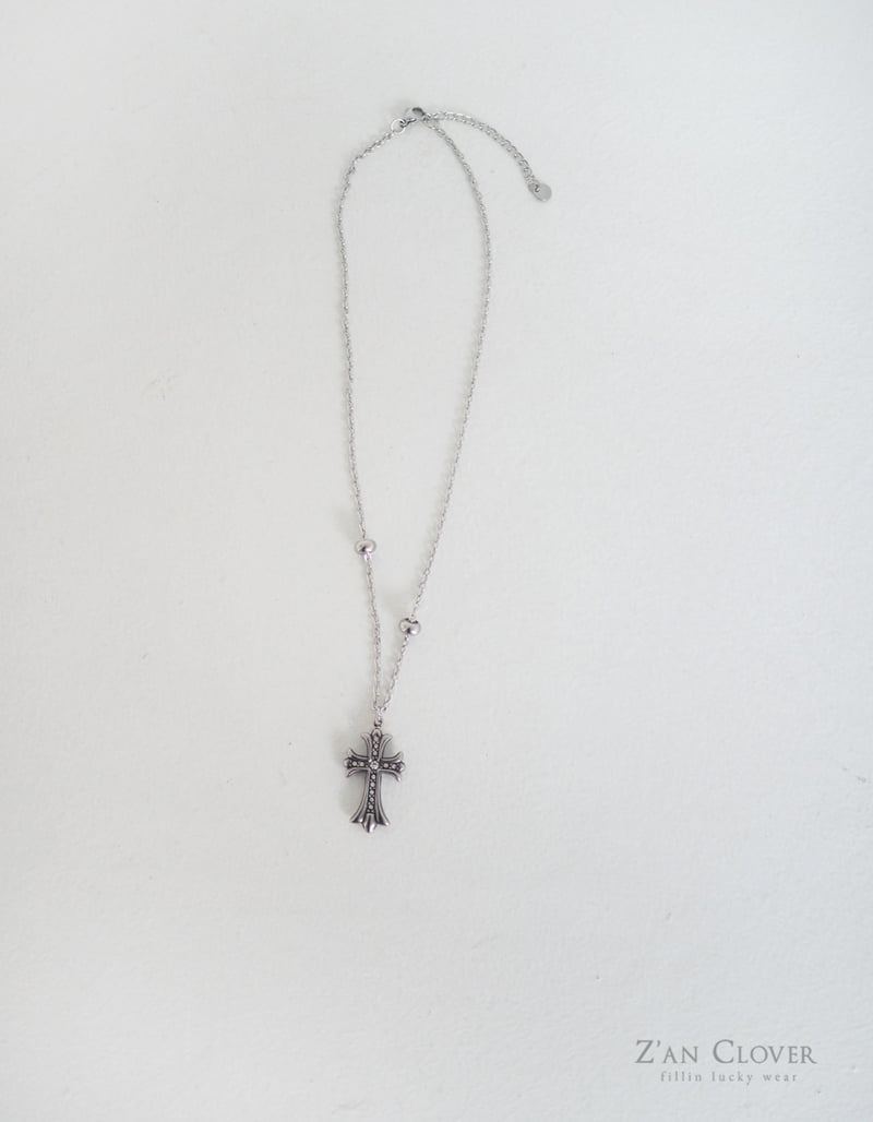 Zan Clover - Korean Children Fashion - #todddlerfashion - Reversible Cross Necklace - 2