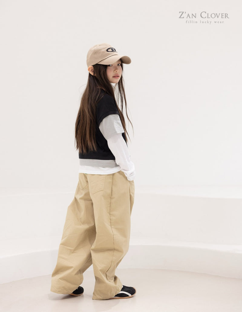 Zan Clover - Korean Children Fashion - #todddlerfashion - D-Line Cotton Pants - 8