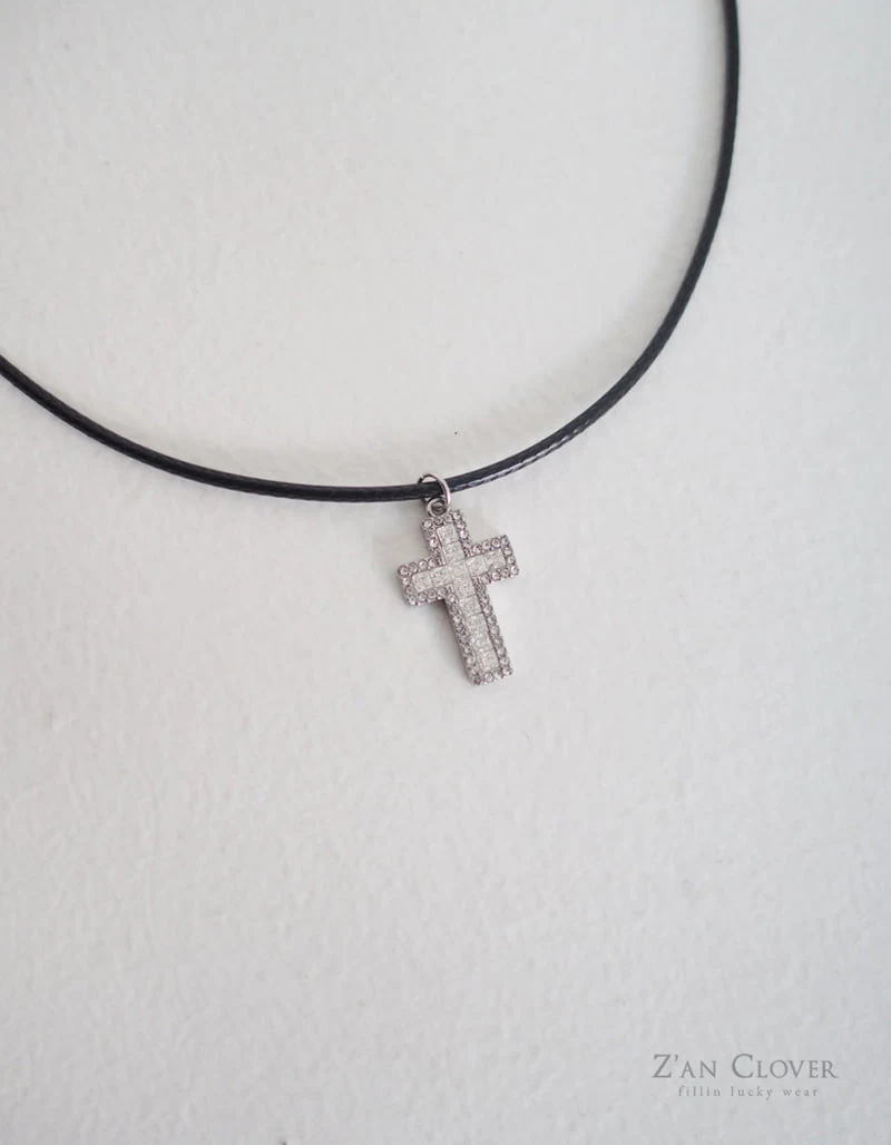 Zan Clover - Korean Children Fashion - #toddlerclothing - Cubic Cross Necklace - 5