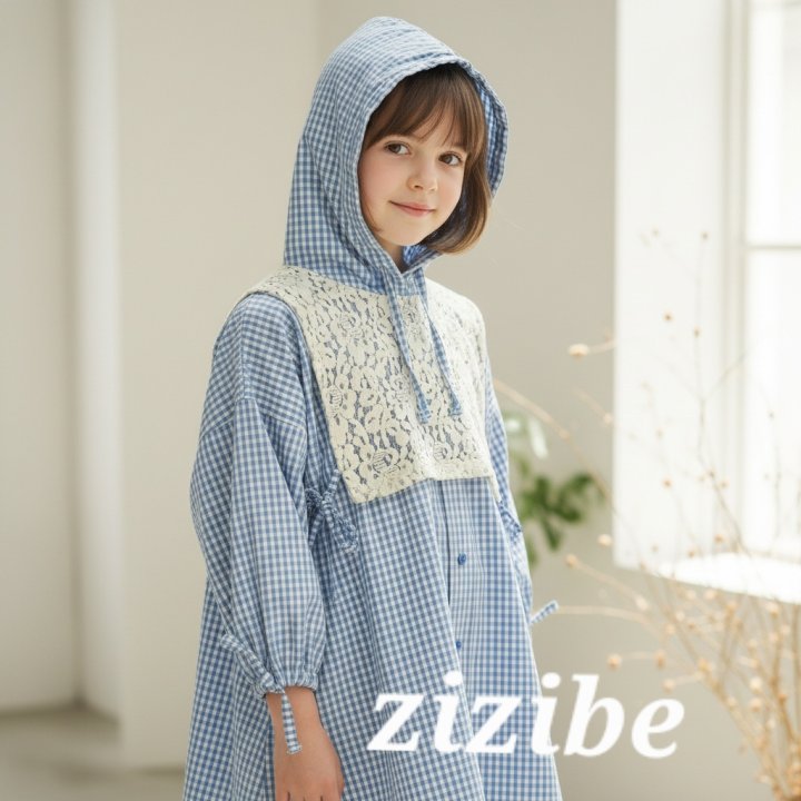 Check One-piece (Lace Bib Not Included) by Zizibe for Baby - view 7