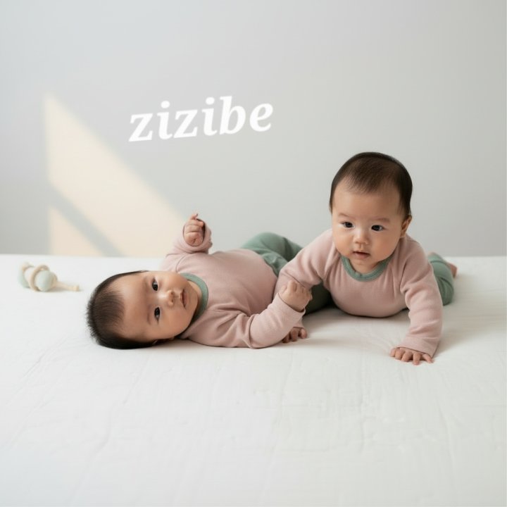 Zizibe - Korean Baby Fashion - #babyboutique - Ribbed Bodysuit Pants Set - 7