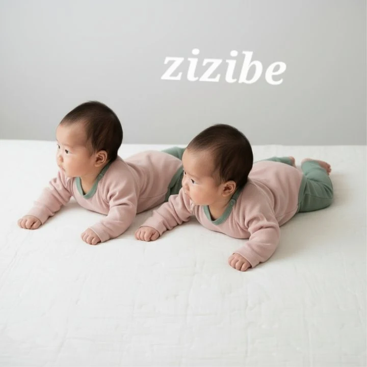 Zizibe - Korean Baby Fashion - #babyboutique - Ribbed Bodysuit Pants Set - 8