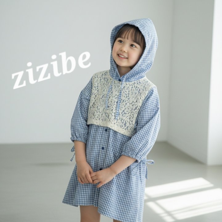 Check One-piece (Lace Bib Not Included) by Zizibe for Baby - view 8