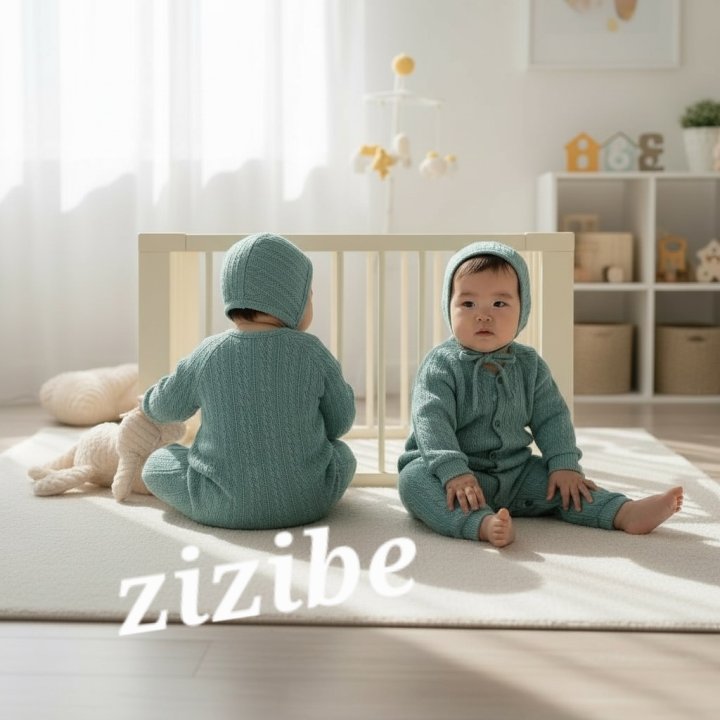 Zizibe - Korean Baby Fashion - #babyboutiqueclothing - Ruby Knit Bodysuit (with Hat) - 5