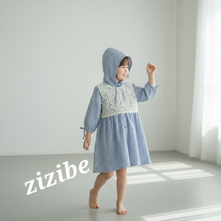 Check One-piece (Lace Bib Not Included) by Zizibe for Baby - view 10