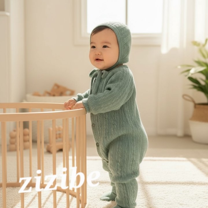 Zizibe - Korean Baby Fashion - #babyfashion - Ruby Knit Bodysuit (with Hat) - 7