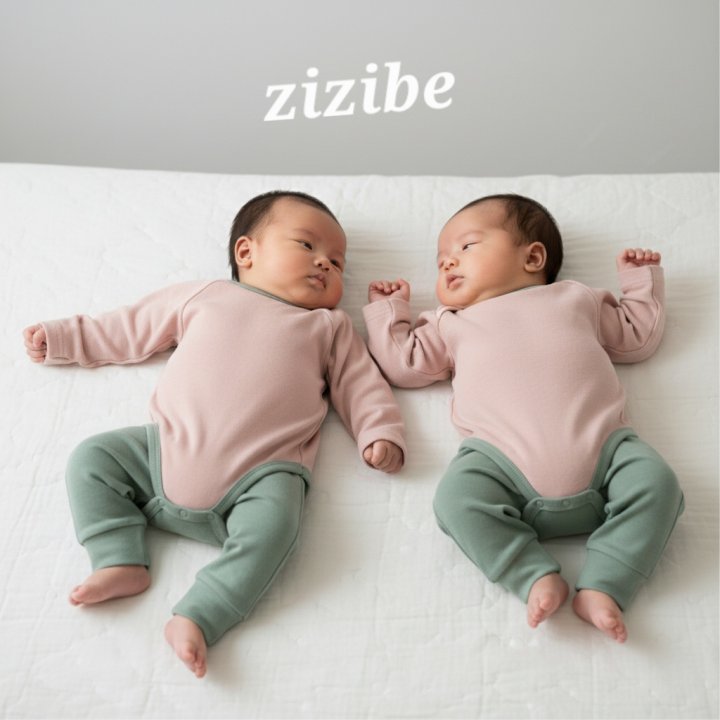 Zizibe - Korean Baby Fashion - #babyfever - Ribbed Bodysuit Pants Set - 12