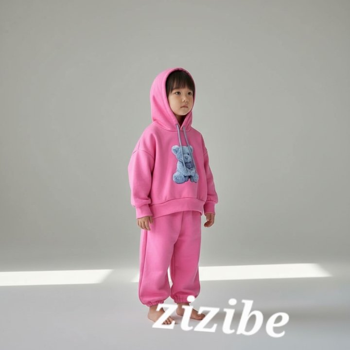 Zizibe - Korean Baby Fashion - #babyoninstagram - Bear Hoodie Top Bottom Set - 3