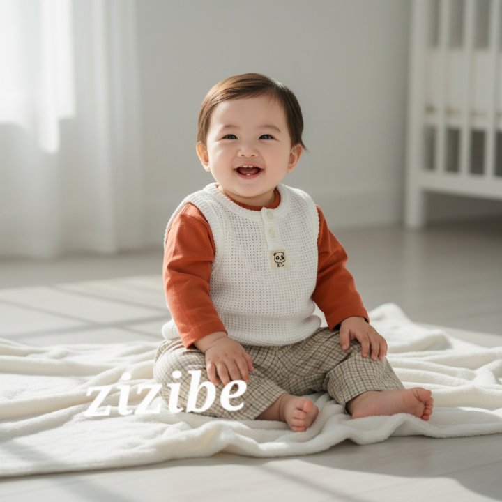 Zizibe - Korean Baby Fashion - #babyootd - Chrome Panda Vest - 11