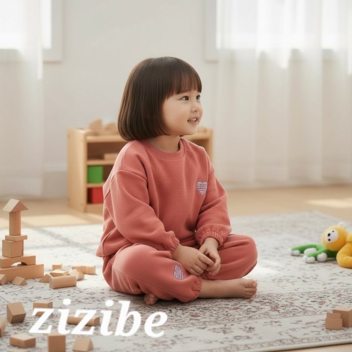 Zizibe - Korean Baby Fashion - #babyootd - Heart Top Bottom Set - 3
