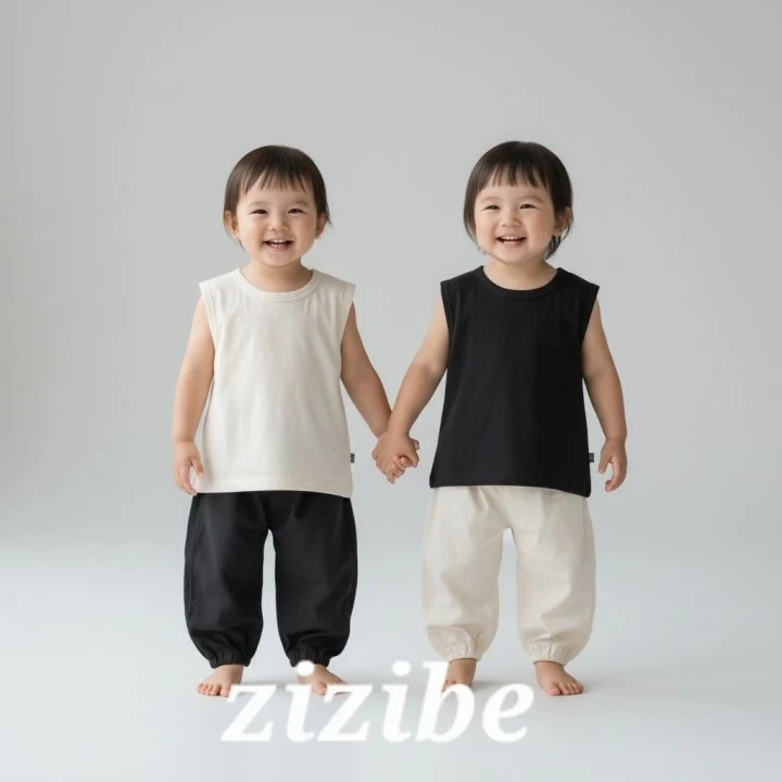Zizibe - Korean Baby Fashion - #babyootd - Natural Jogger Pants - 7