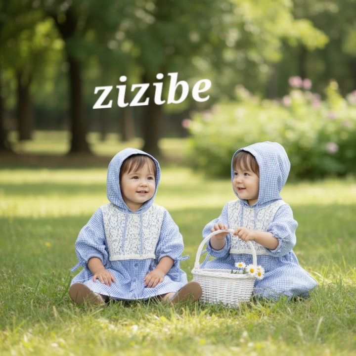 Check One-piece (Lace Bib Not Included) by Zizibe for Baby - view 2